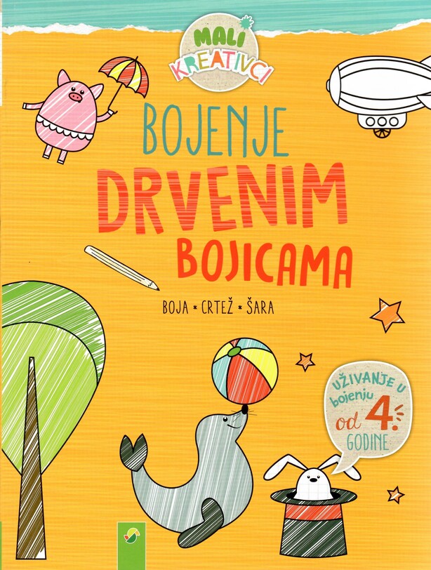 Bojenje drvenim bojicama – žuta